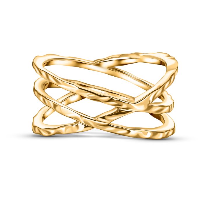 Оригинальное кольцо из жёлтого золота