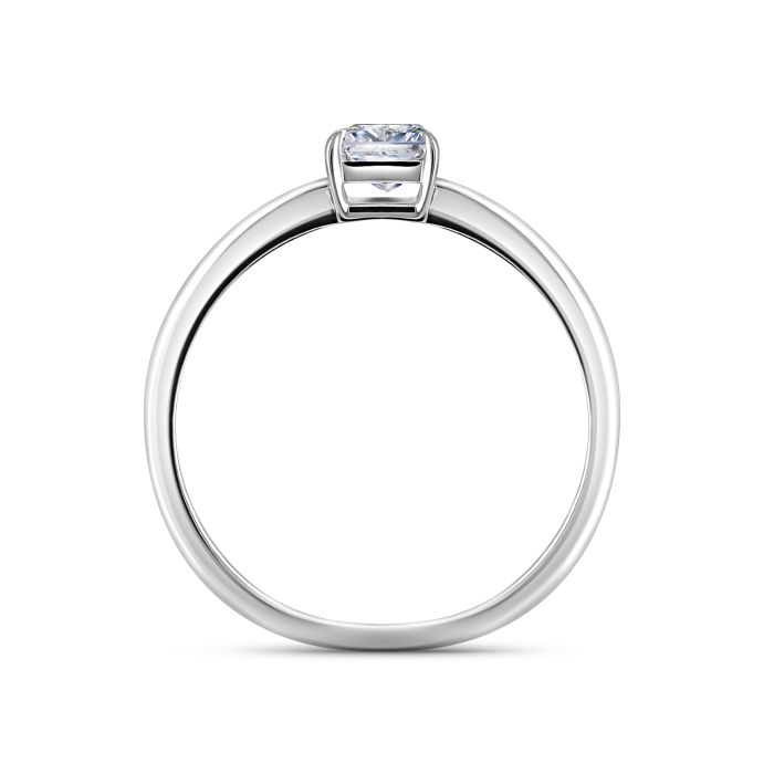 Кольцо с прямоугольным бриллиантом