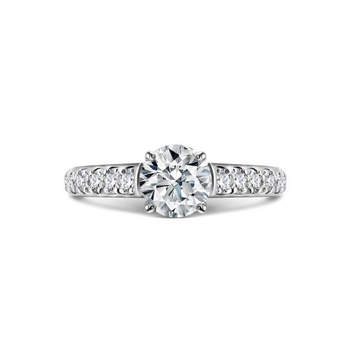 Кольцо классическое с бриллиантом 1 ct