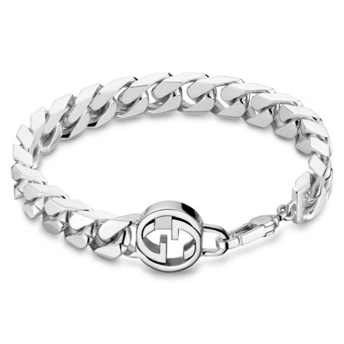 Мужской браслет из  белого золота плетения «Панцирное»