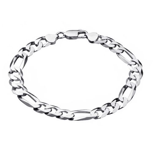 Браслет «Фигаро» из платины 