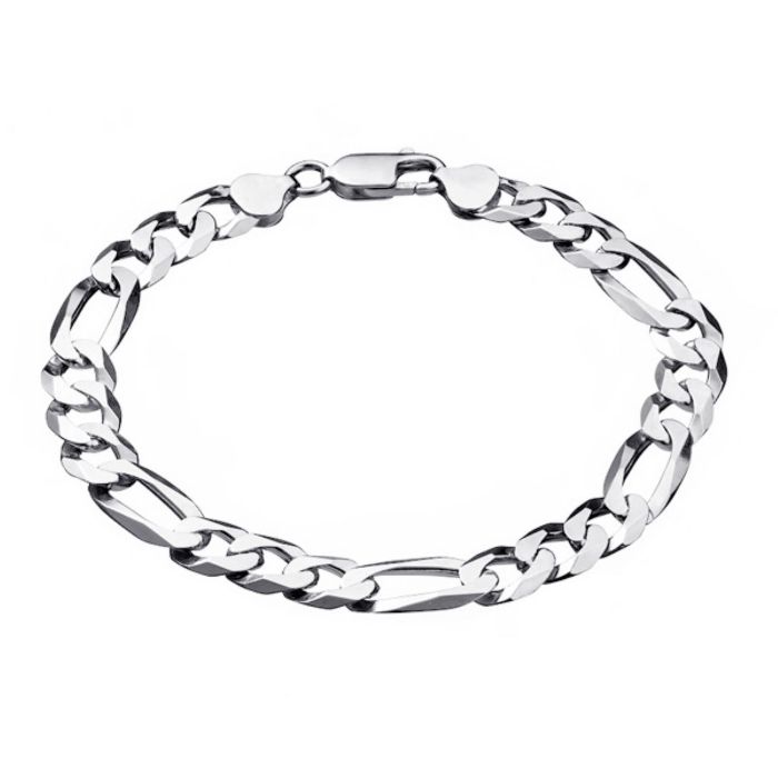 Браслет «Фигаро» из платины 