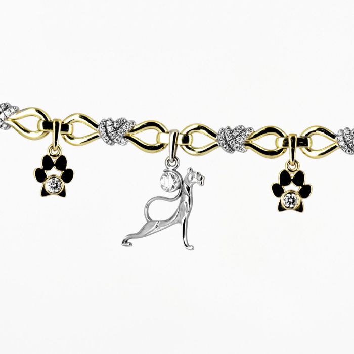 Золотой браслет «Cat» с бриллиантами