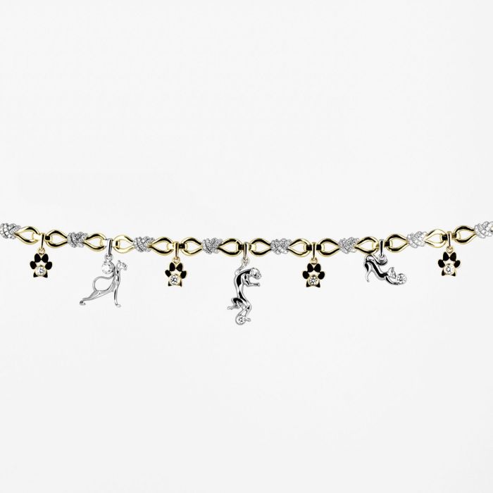 Золотой браслет «Cat» с бриллиантами