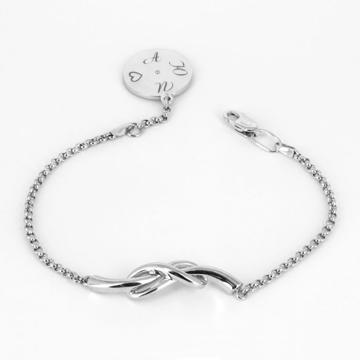 Браслет со знаком бесконечности и подвеской