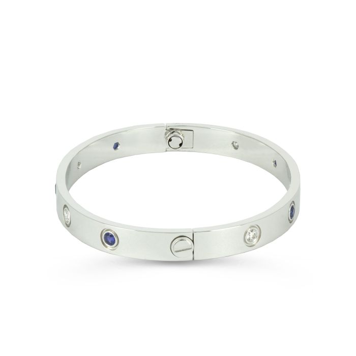 Браслет из белого золота в стиле Cartier Love