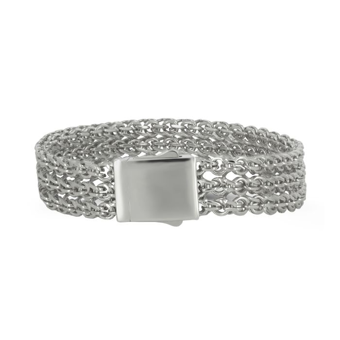 Мужской браслет из белого золота