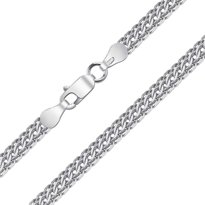 Платиновый браслет С-4 плетения "Питон"