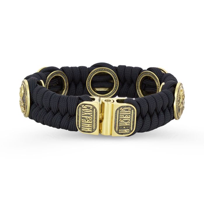 Мужской православный браслет из золота