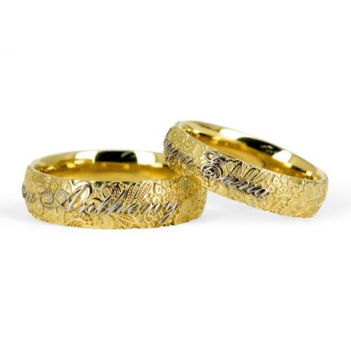 Ажурные обручальные кольца на заказ - купить свадебное кольцо ажурное недорого в Москве