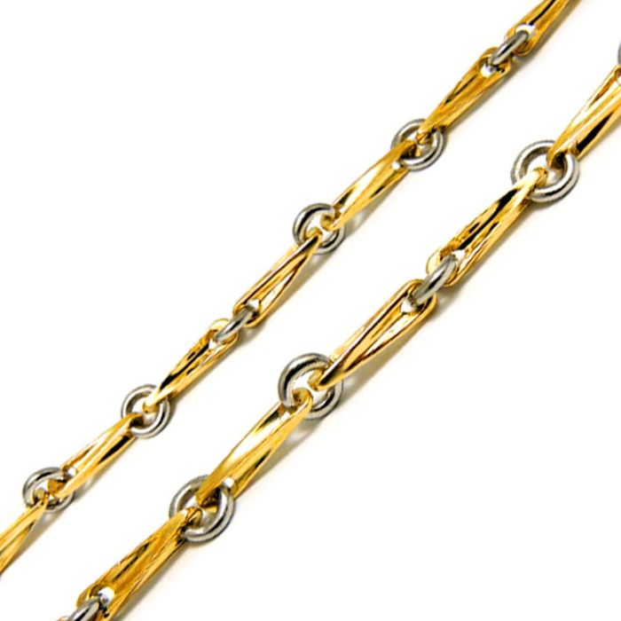 Цепочка из комбинированного золота с глидерными звеньями