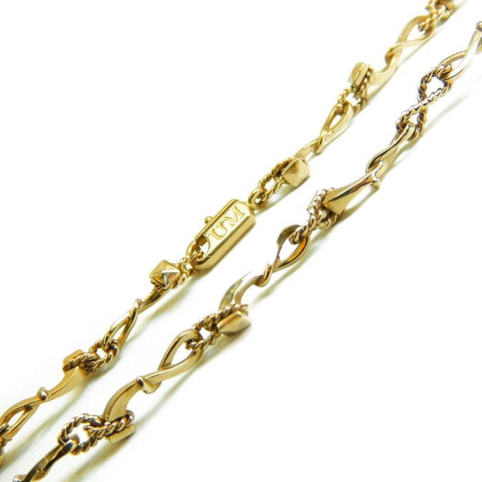 Дизайнерская глидерная цепочка из желтого золота
