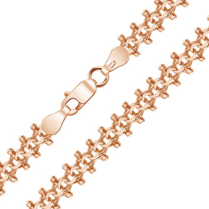 Мужская цепочка плетения «Гламурный Бисмарк» из платины