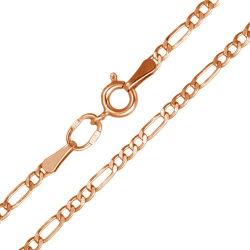 Мужская цепочка плетения «Фигаро 3+1» из красного золота