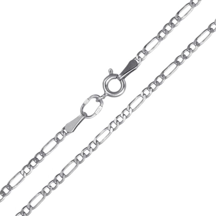 Женская серебряная цепочка плетения «Фигаро 3+1»