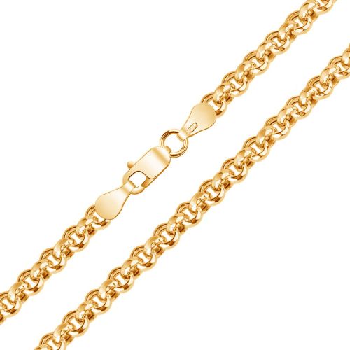 Женская цепочка плетения «Шопард (Ролло, Бельцер)» из желтого золота