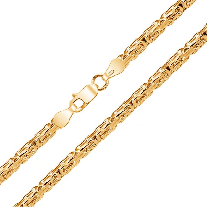 Женская цепочка плетения «Лисий Хвост (Квадрат)» из желтого золота