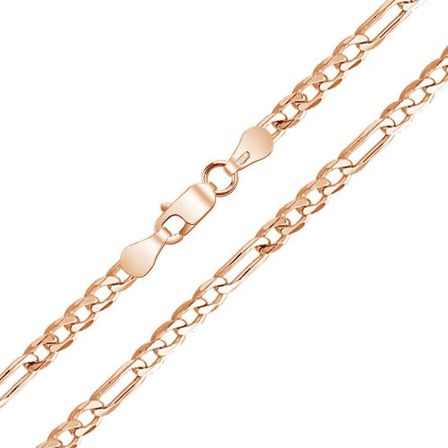 Женская цепочка плетения «Фигаро 5+1» из красного золота