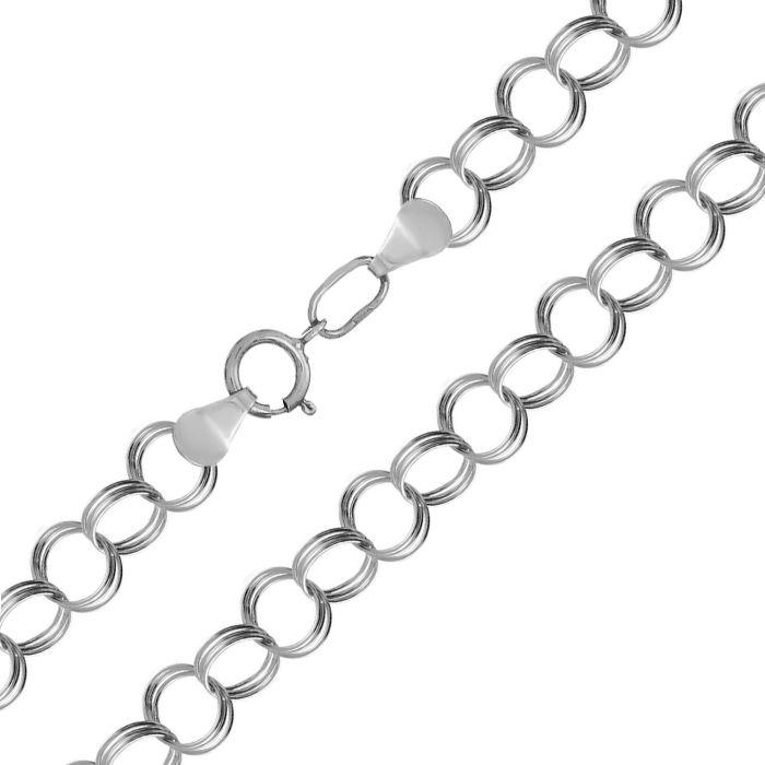 Женская цепочка плетения «Штора» из белого золота