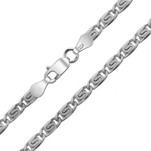 Мужская серебряная цепочка плетения «Улитка (Скрепка)»