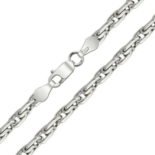 Мужская цепочка плетения «Московский Бит» из белого золота