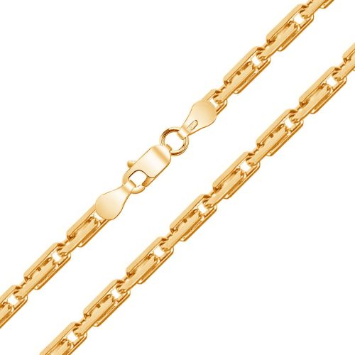 Женская цепочка плетения «Якорное 1+1» из желтого золота