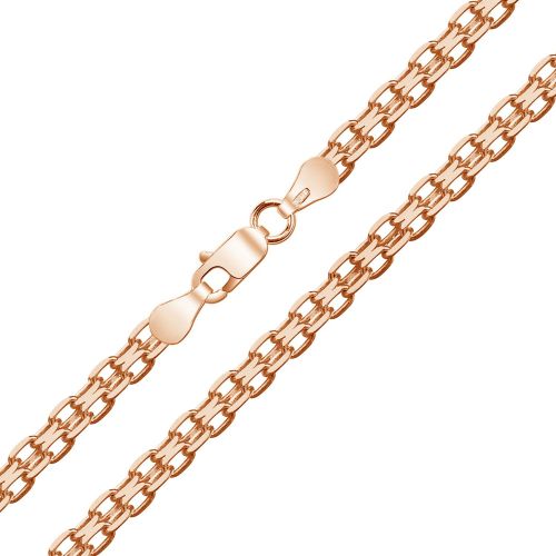 Женская цепочка плетения «Якорное Двойное» из красного золота