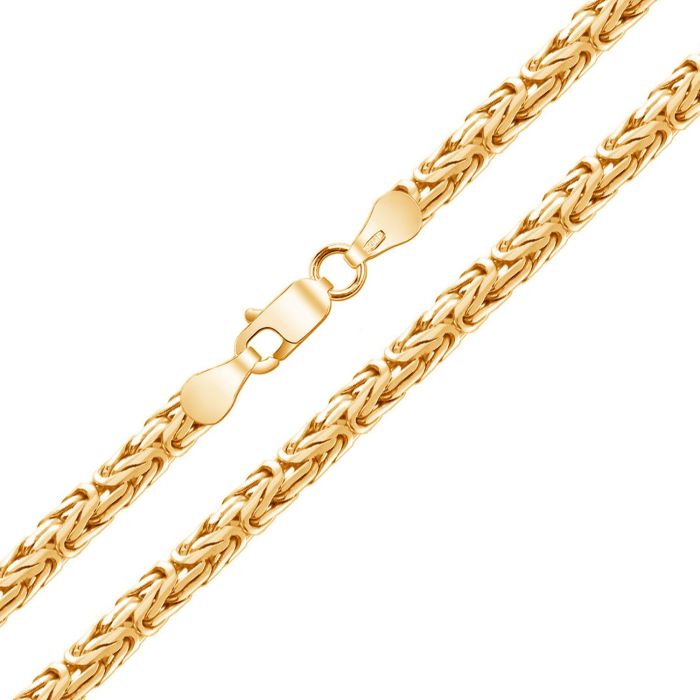 Женская цепочка плетения «Лисий Хвост (Круг)» из красного золота