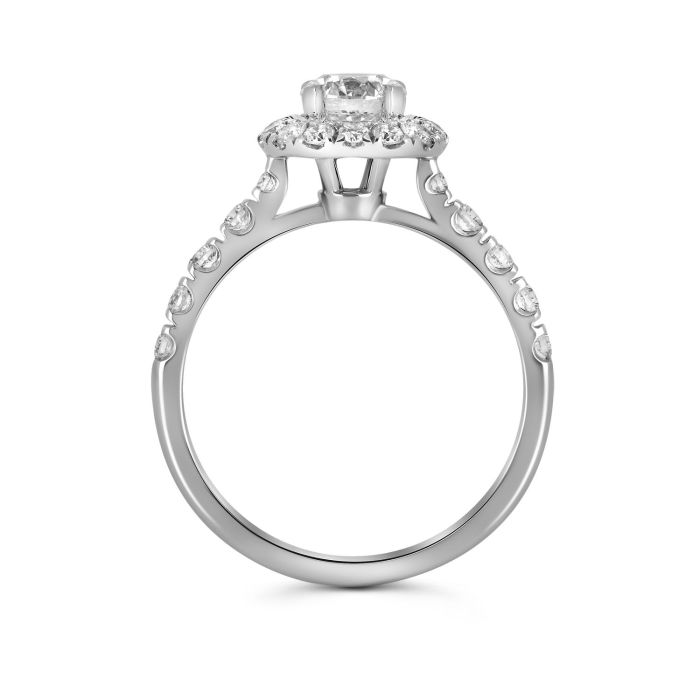 Помолвочное кольцо из белого золота с бриллиантами в стиле «Cartier Destinée»