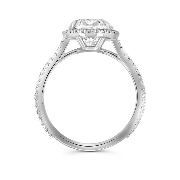 Помолвочное кольцо из белого золота с бриллиантами в стиле «Cartier Destinée»