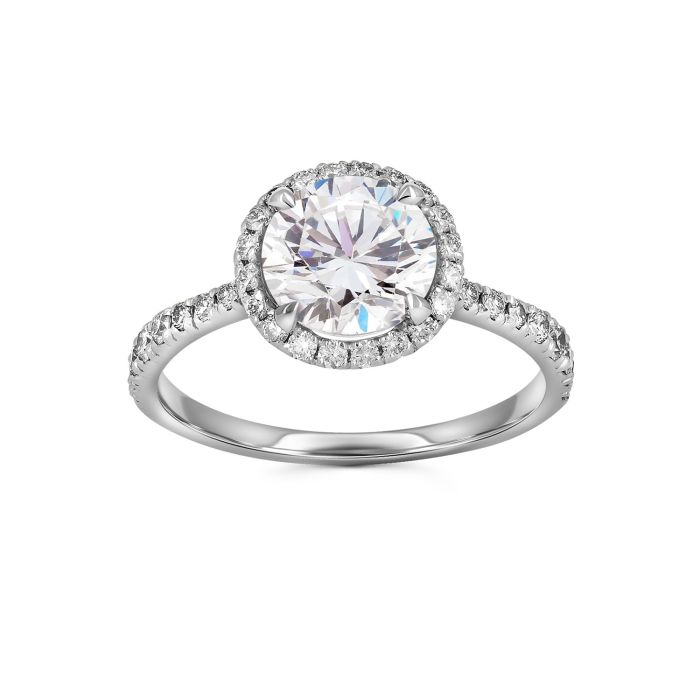 Кольцо из белого золота с бриллиантами в стиле «Cartier Destinée»