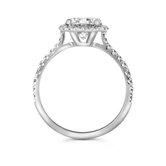 Кольцо из белого золота с бриллиантами в стиле «Cartier Destinée»