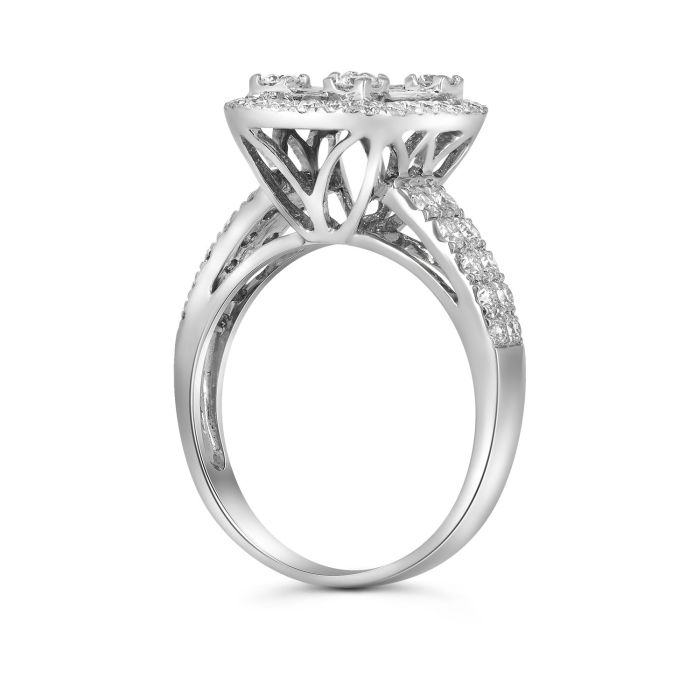 Кольцо с бриллиантами багет и круг на заказ 