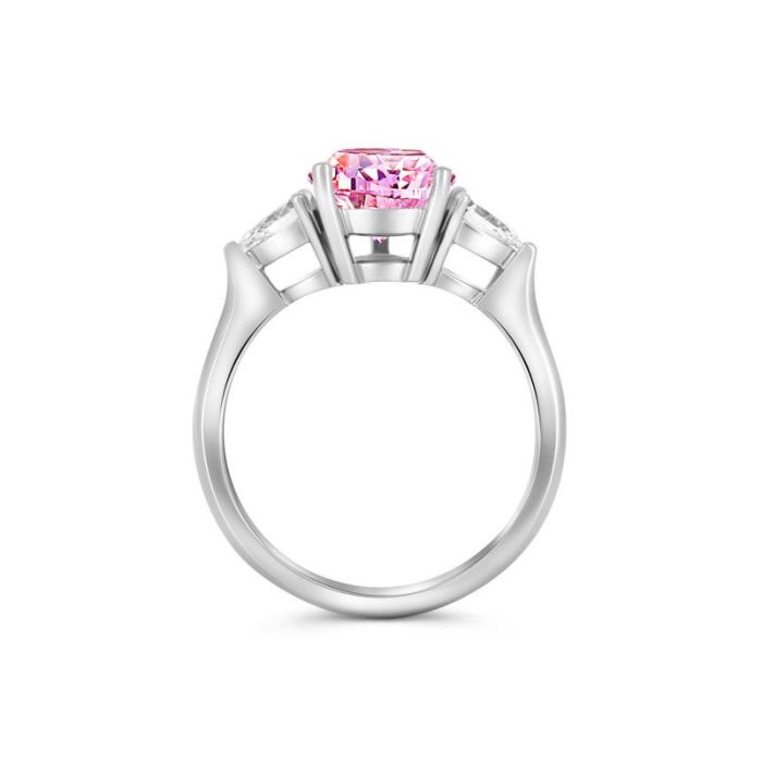 Кольцо из белого золота с розовым бриллиантом