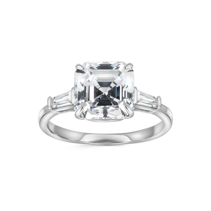 Золотое кольцо с бриллиантом огранки Ашер