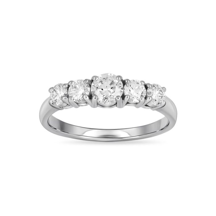 Изысканное золотое кольцо с 5 бриллиантами