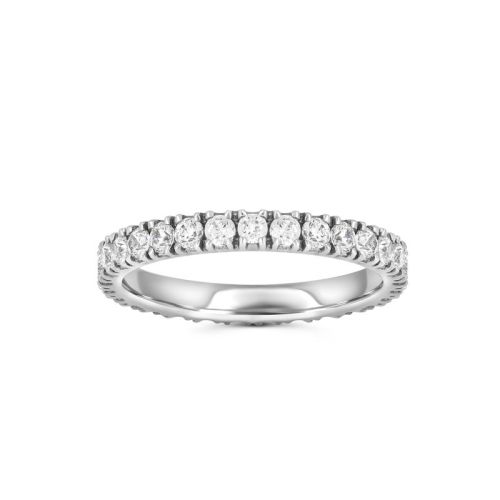 Тонкое обручальное кольцо с бриллиантами по кругу