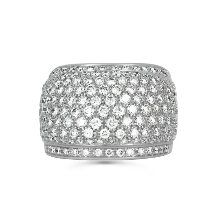 Кольцо с бриллиантовыми дорожками