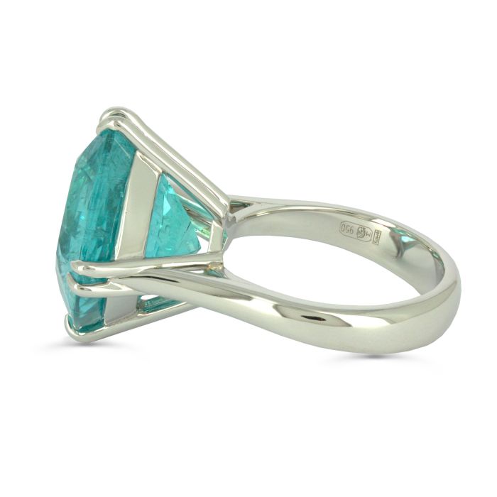 Женское кольцо с турмалином параиба