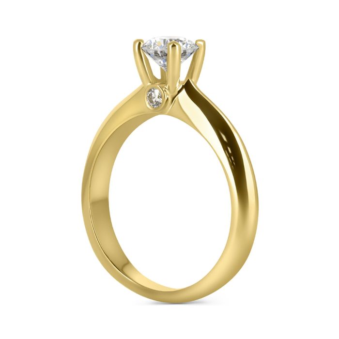 Помолвочное кольцо из желтого золота