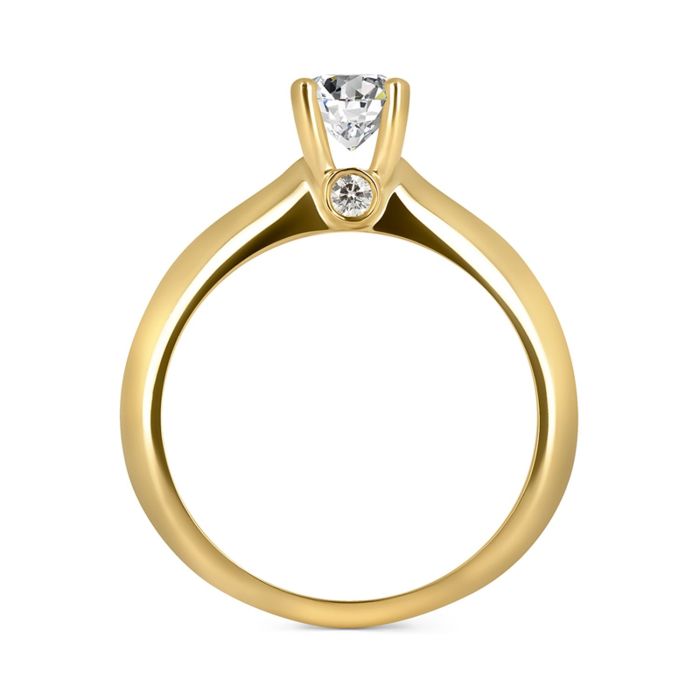 Помолвочное кольцо из желтого золота