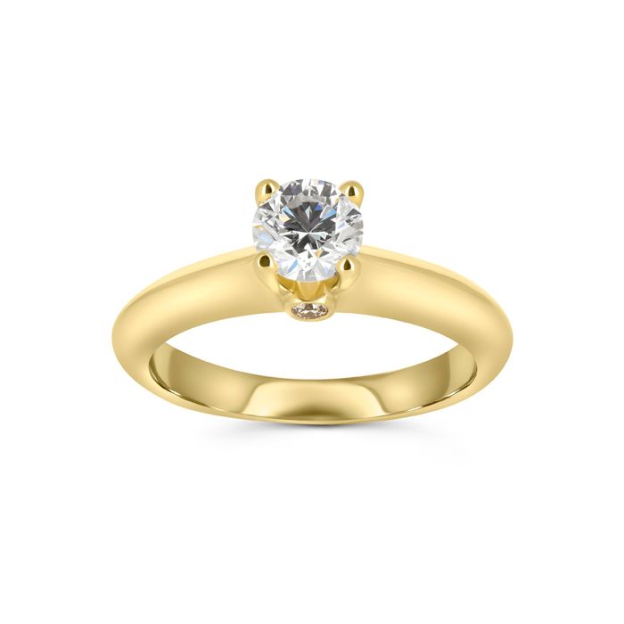 Помолвочное кольцо из желтого золота