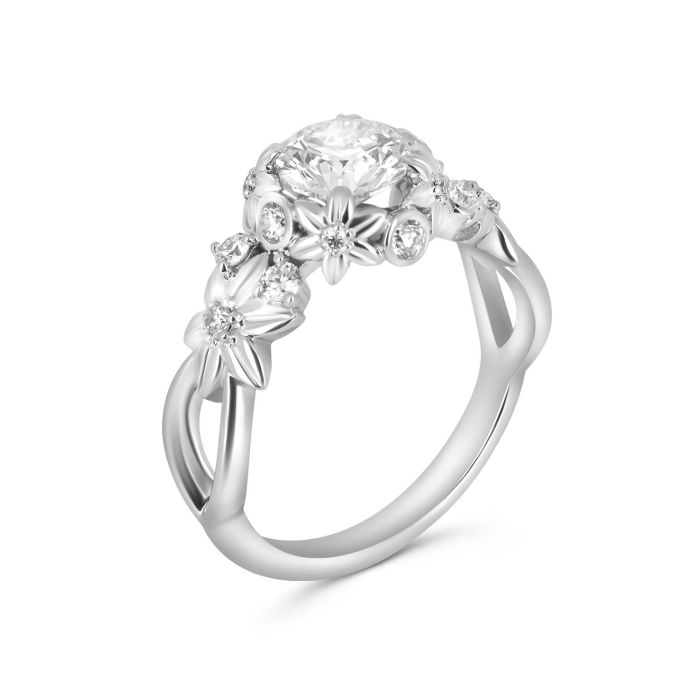 Помолвочное кольцо «Flower» с бриллиантами
