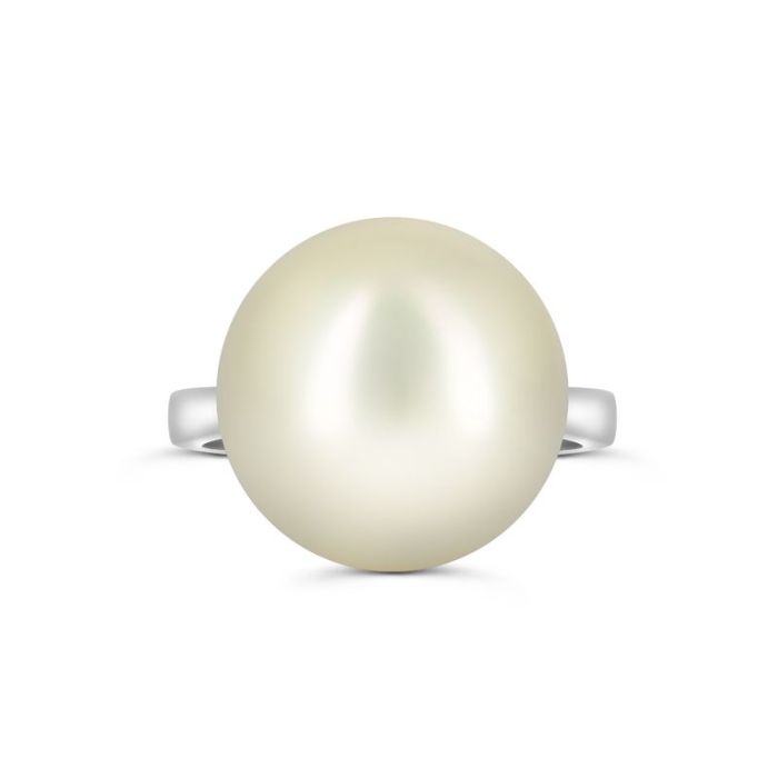 Кольцо из белого золота с жемчугом 