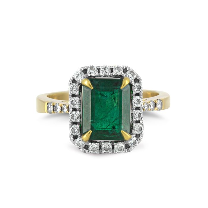 Кольцо с изумрудом замбия