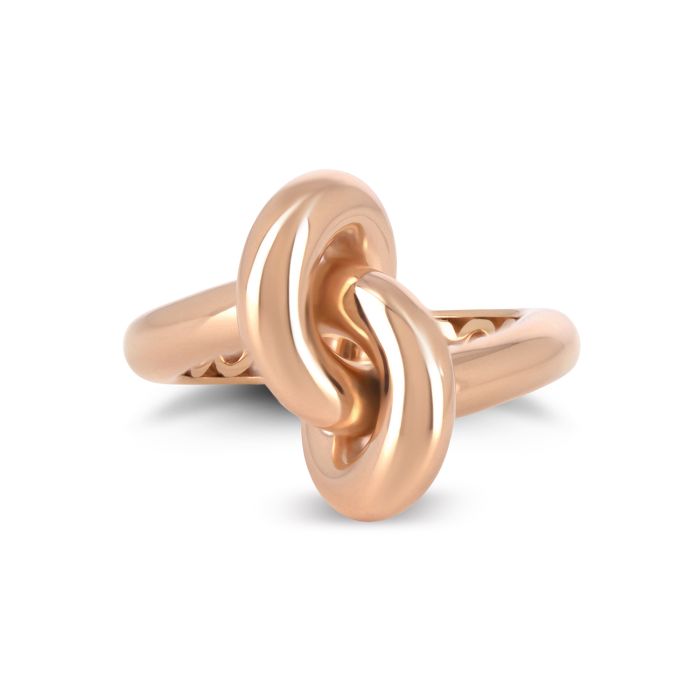 Кольцо "Узел" из розового золота 750 пробы