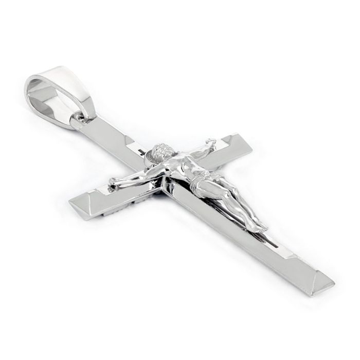 Крест из белого золота 585 пробы