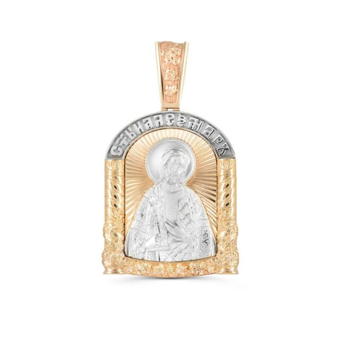 Православная ладанка из комбинированного золота