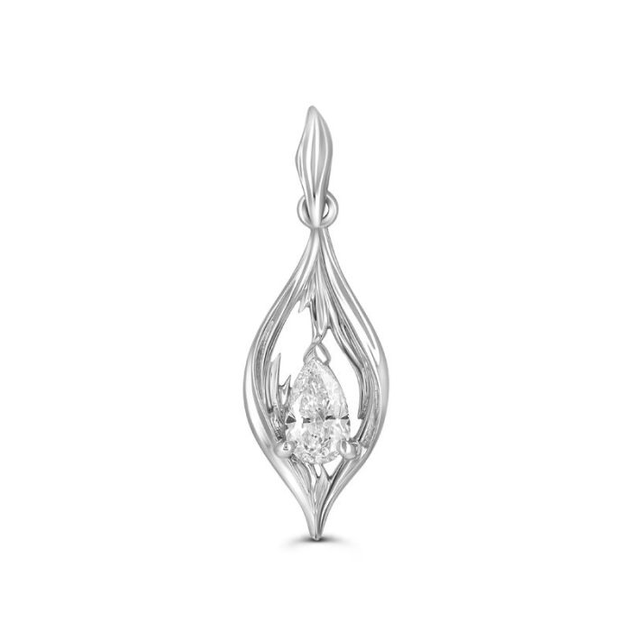 Подвеска в форме капли с бриллиантом груша 