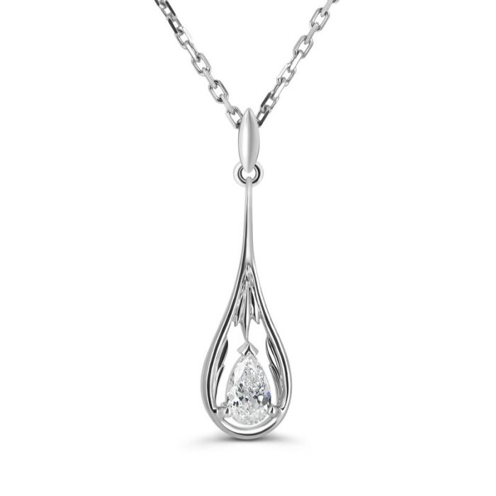 Подвеска «Капля» с бриллиантом груша 